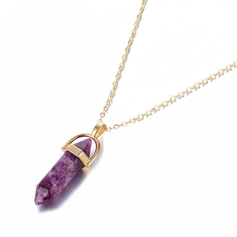 Image of Quartz Pendant Necklace - Rosecolor
