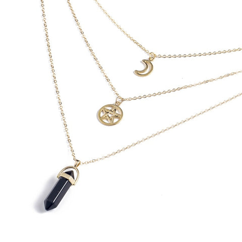 Image of Quartz Pendant Necklace - Rosecolor