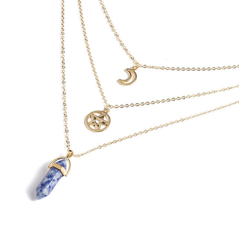 Image of Quartz Pendant Necklace - Rosecolor