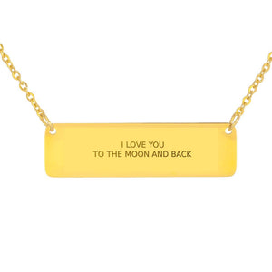"I Love You To The Moon And Back" Custom Necklace - Rosecolor