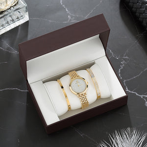 Gold Wrist Watch Set - Rosecolor