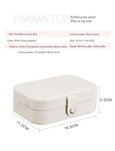Image of Rose Colors Boutique Portable Leather Jewelry Box - Rosecolor