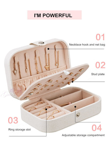Image of Rose Colors Boutique Portable Leather Jewelry Box - Rosecolor
