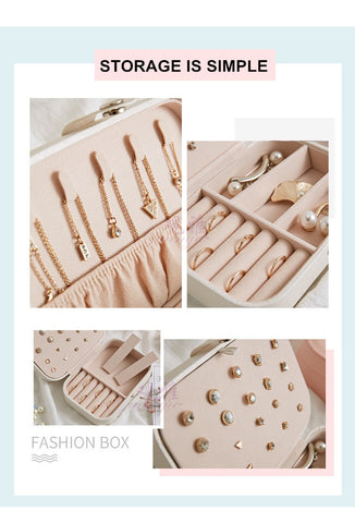 Image of Rose Colors Boutique Portable Leather Jewelry Box - Rosecolor