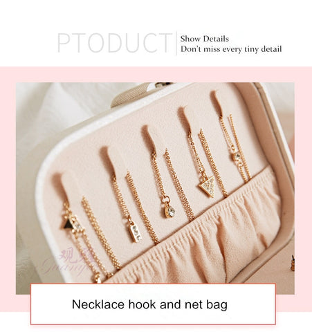 Image of Rose Colors Boutique Portable Leather Jewelry Box - Rosecolor