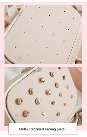 Image of Rose Colors Boutique Portable Leather Jewelry Box - Rosecolor