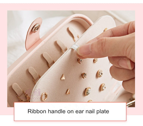 Image of Rose Colors Boutique Portable Leather Jewelry Box - Rosecolor