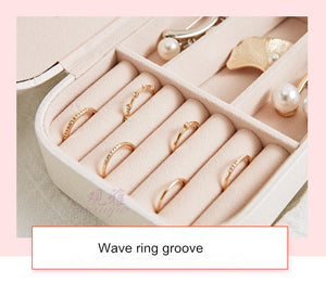 Rose Colors Boutique Portable Leather Jewelry Box