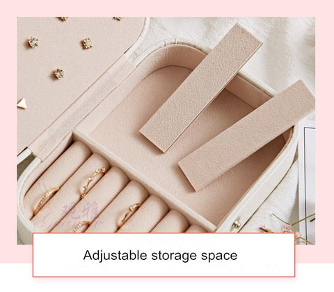 Image of Rose Colors Boutique Portable Leather Jewelry Box - Rosecolor