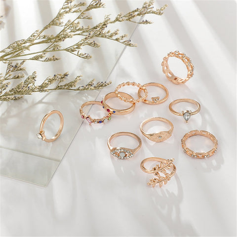 Image of Gold Ring Set - Rosecolor