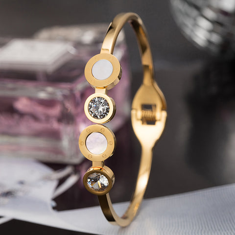 Image of 3pc Women's Bracelet Wrist Watch Set - Rosecolor