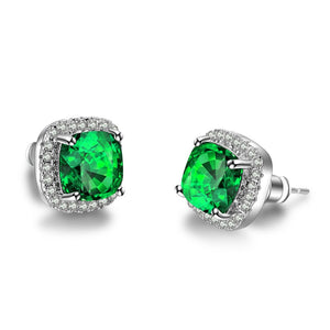 Rainbow Zirconia Stone Earrings - Rosecolor