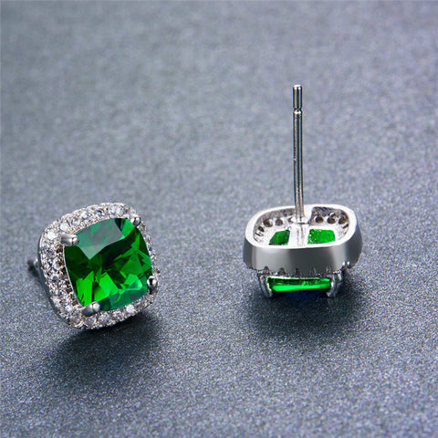 Image of Rainbow Zirconia Stone Earrings - Rosecolor