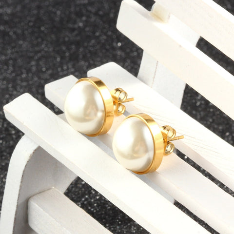 Image of Pearl Earrings - Rosecolor