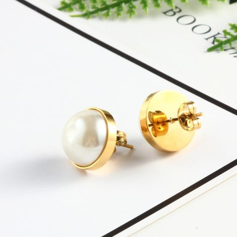 Image of Pearl Earrings - Rosecolor
