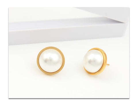 Image of Pearl Earrings - Rosecolor