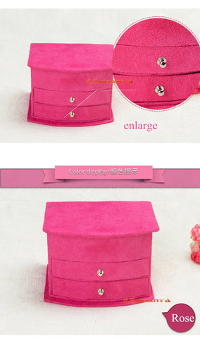 Image of Rose Colors Boutique Multi-Functional Velvet Jewelry Box - Rosecolor