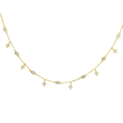 Image of Moonstone Chain Necklace - Rosecolor