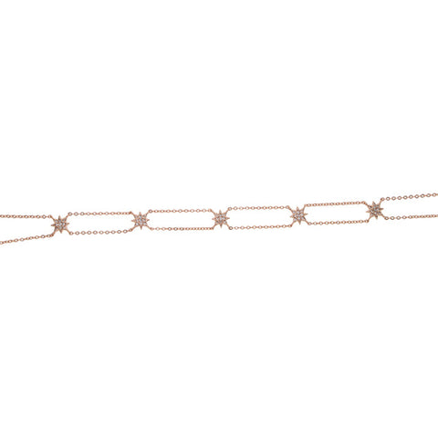 Image of Moonstone Chain Necklace - Rosecolor