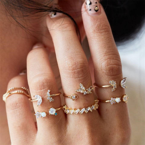 Image of Gold Ring Set - Rosecolor