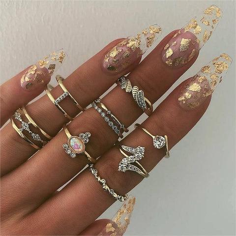 Image of Gold Ring Set - Rosecolor