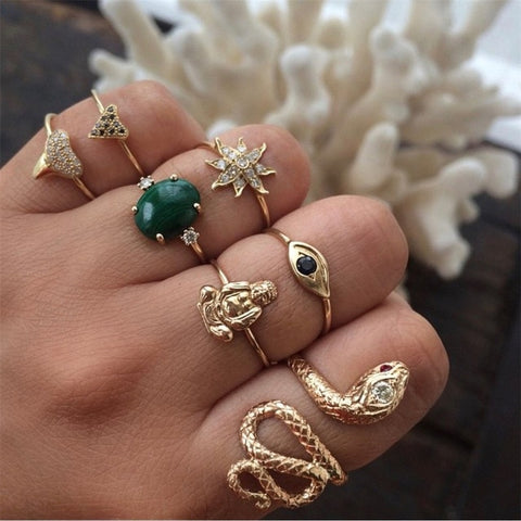 Image of Gold Ring Set - Rosecolor