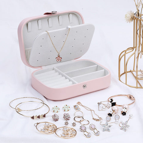 Image of Rose Colors Boutique Portable Leather Jewelry Box - Rosecolor