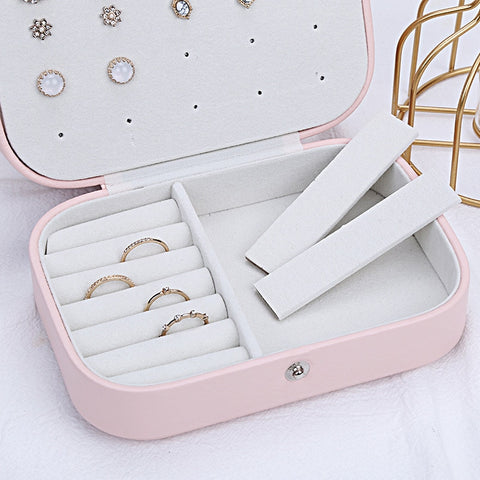Image of Rose Colors Boutique Portable Leather Jewelry Box - Rosecolor