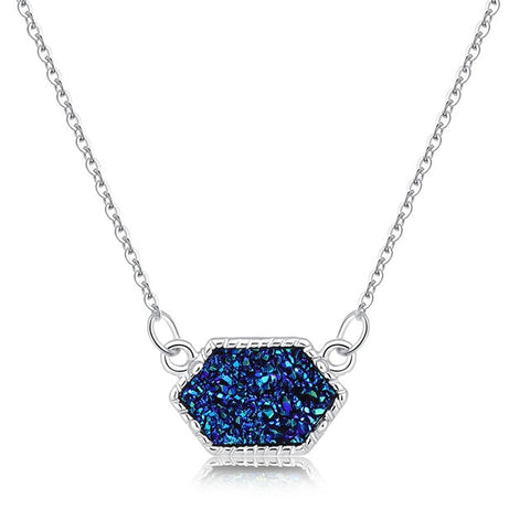 Image of Faux Stone Necklace - Rosecolor