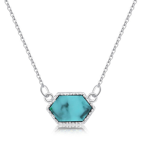 Image of Faux Stone Necklace - Rosecolor