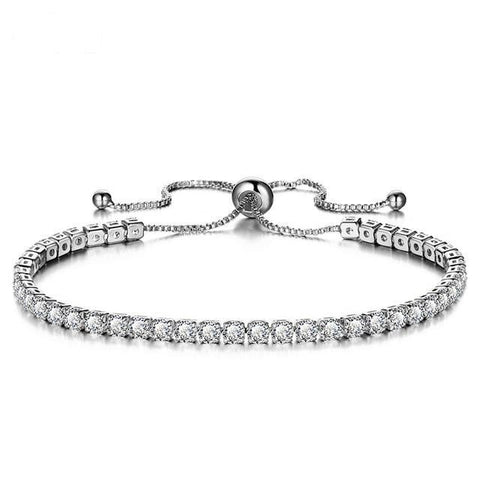 Image of Round Cut Cubic Zirconia Tennis Bracelet - Rosecolor