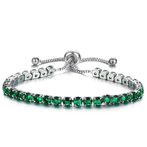 Image of Round Cut Cubic Zirconia Tennis Bracelet - Rosecolor