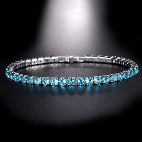 Image of Round Cut Cubic Zirconia Tennis Bracelet - Rosecolor