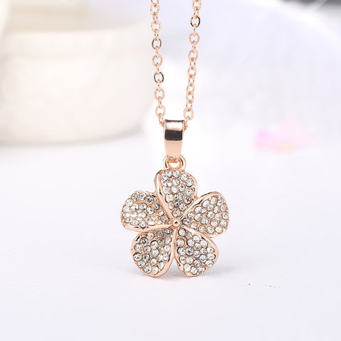 Image of Gold Filled Pendant Necklace - Rosecolor