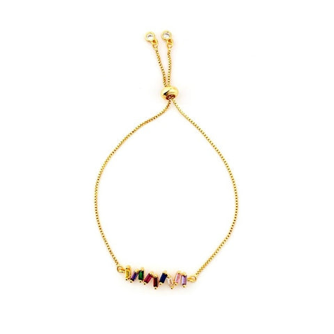 Image of Evil Eye Gold Zirconia Bracelet - Rosecolor