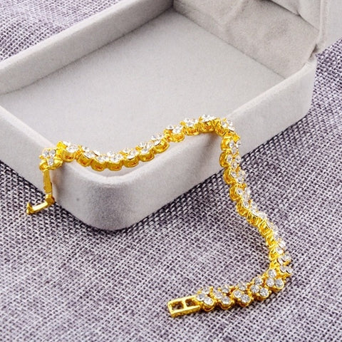 Image of Roman Style Crystal Bracelet - Rosecolor
