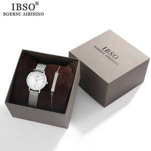 Women's Silver Mesh Stainless Steel Strap Watch - Rosecolor