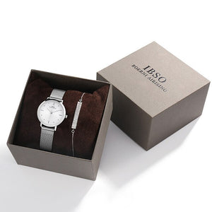 Women's Silver Mesh Stainless Steel Strap Watch