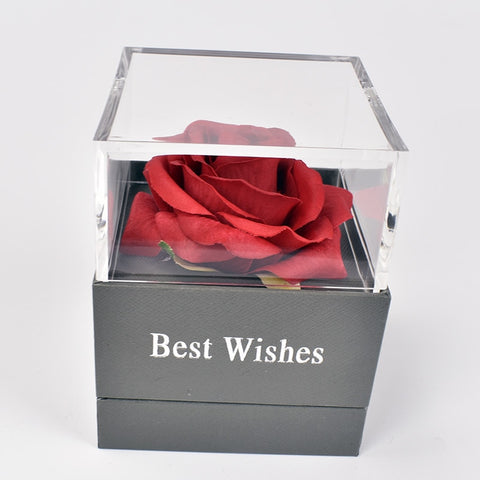 Image of ROSE JEWELRY GIFT BOX - HIDDEN I LOVE YOU LANGUAGES NECKLACE - Rosecolor