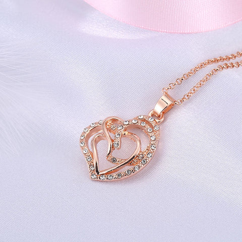 Image of Gold Filled Pendant Necklace - Rosecolor