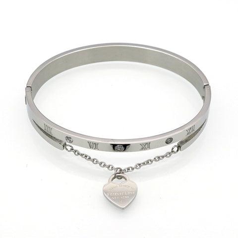 Image of Roman Number Charm Bracelet - Rosecolor
