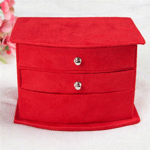 Image of Rose Colors Boutique Multi-Functional Velvet Jewelry Box - Rosecolor