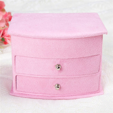 Image of Rose Colors Boutique Multi-Functional Velvet Jewelry Box - Rosecolor