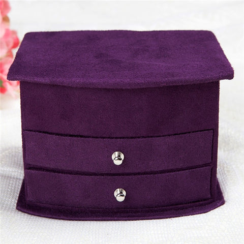 Image of Rose Colors Boutique Multi-Functional Velvet Jewelry Box - Rosecolor