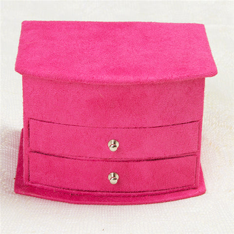 Image of Rose Colors Boutique Multi-Functional Velvet Jewelry Box - Rosecolor