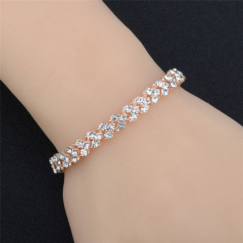 Image of Roman Style Crystal Bracelet - Rosecolor