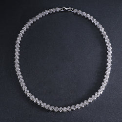 Roman Cubic Zircon Choker Necklace - Rosecolor