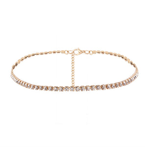 Crystal Choker Necklace - Rosecolor