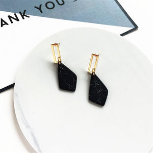 Geometric Stone Earrings - Rosecolor
