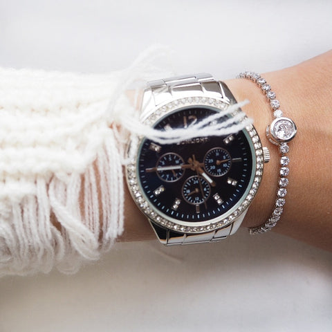 Image of Tennis Adjustable Bracelet For Women - Rosecolor